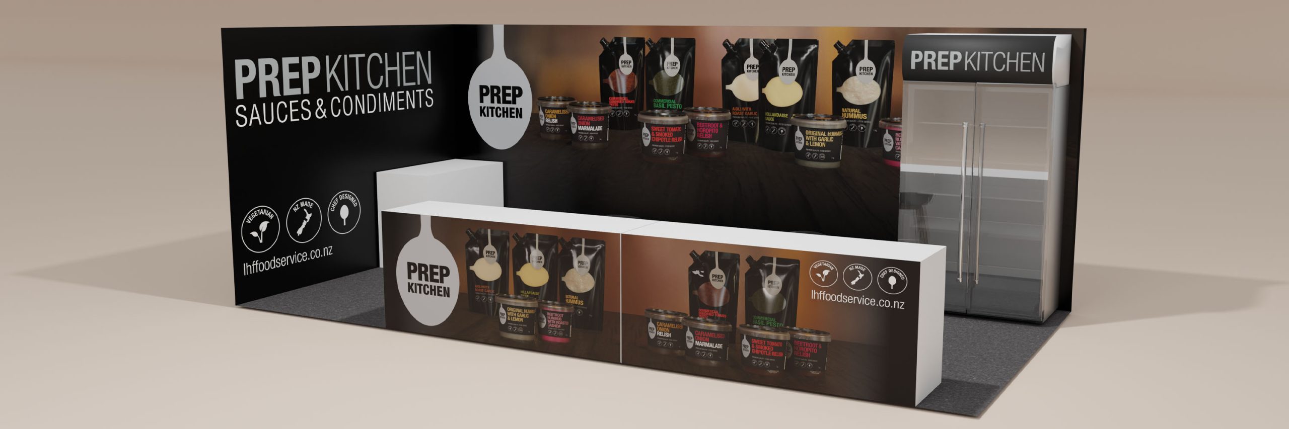 3D model of a trade show stand